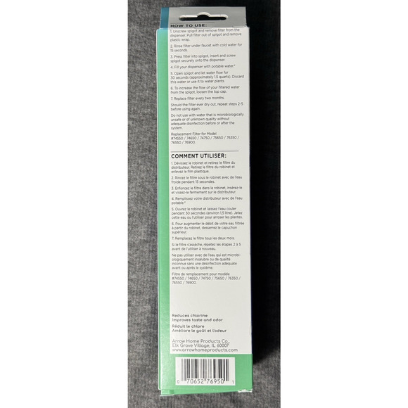 Arrow Home Cleara Water Filter System 2 Filters/1 Spigot Refill - NEW - Picture 3 of 4